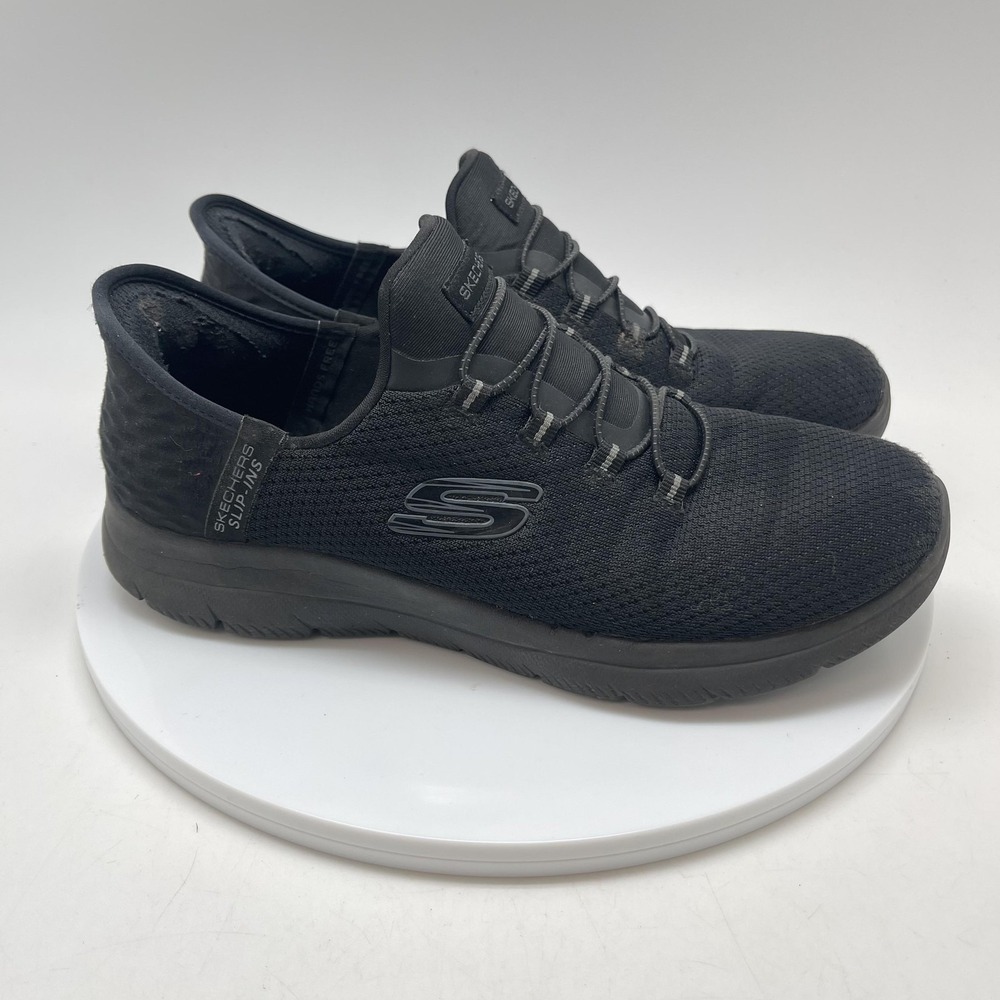 Skechers Slip-Ins Shoes Womens Size 8 Black Mesh Memory Foam Sneakers 150123W